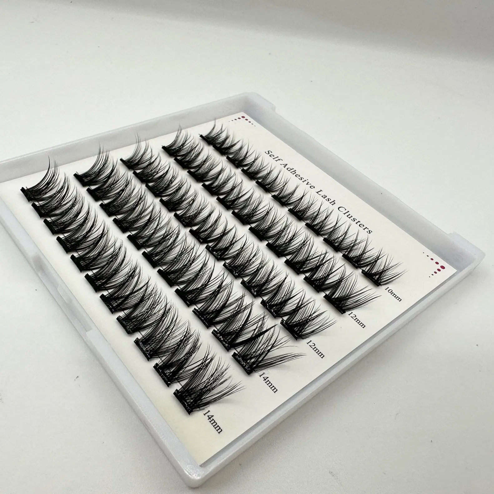 Self Adhesive Pre-Glued Press-on Lashes DIY Cluster Individual Lash Extension Kit, Makeup Lash Bundle Segmented Eyelash Pre-Bond