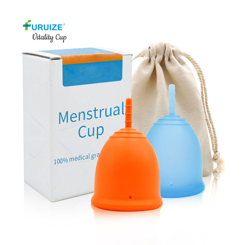 Reusable Menstrual Cup Easy Insertion - 100% Medical Grade Silicone Period Cups