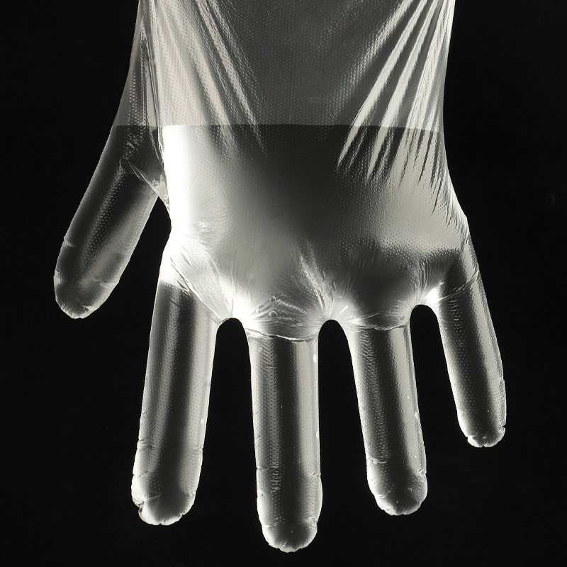 Food Service Clear Poly Polyethylene Transparent Disposable PE Plastic Hand Gloves
