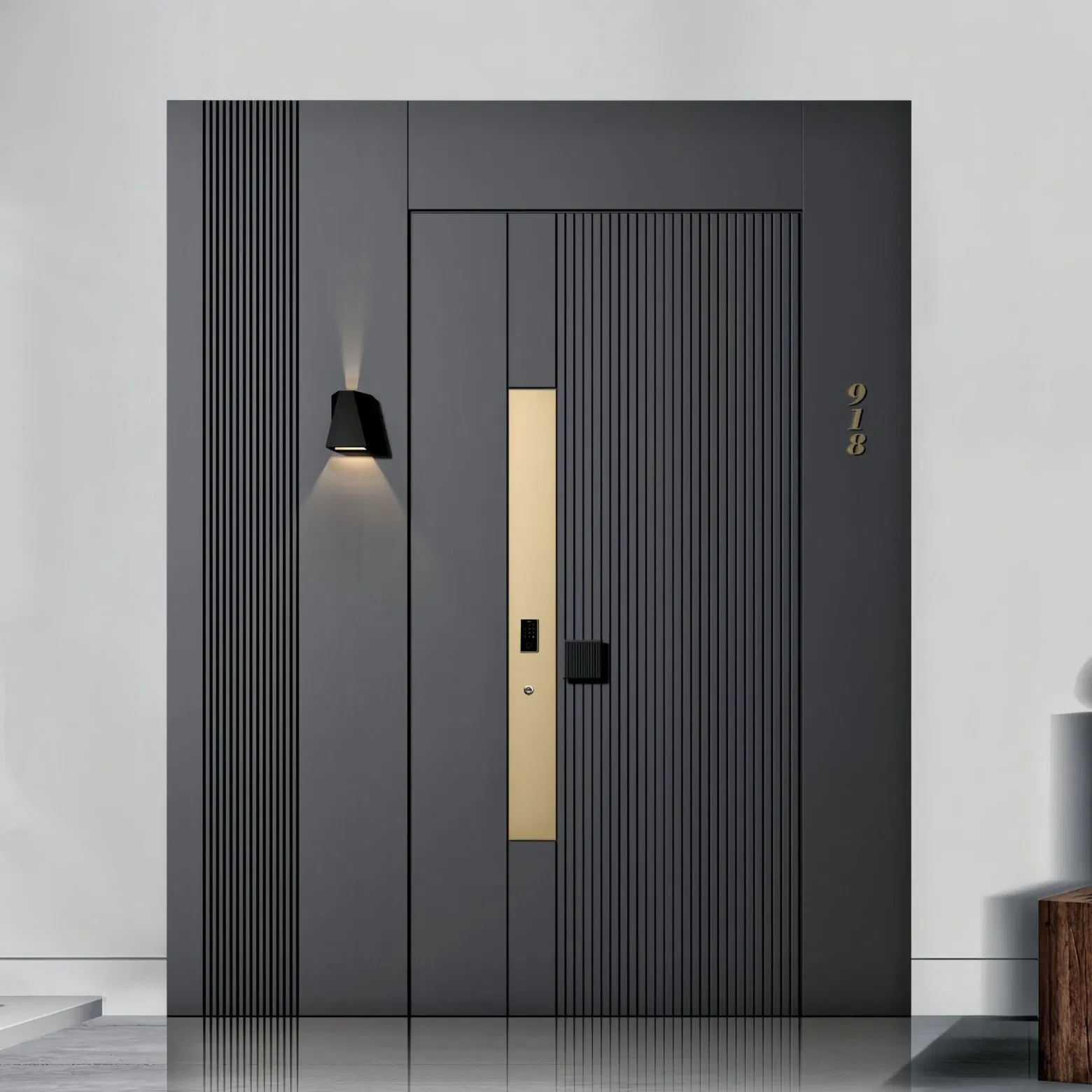 Metal Window Aluminum Casting Door - Center Axis Craftsmanship for Each Door Showcases a Unique Scene