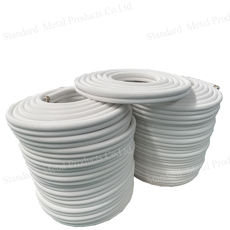 1.5mm Insulated Copper Tube 1/4" 3/8" 5/8" 3/4" Outer Diameter 41.3 Insulated Copper Tube for Install a Cold Storage