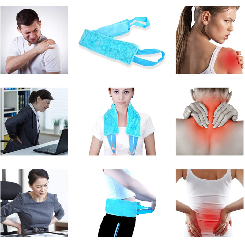 Hot Cold Therapy Gel Bead Neck Shoulder Body Cooling Wrap
