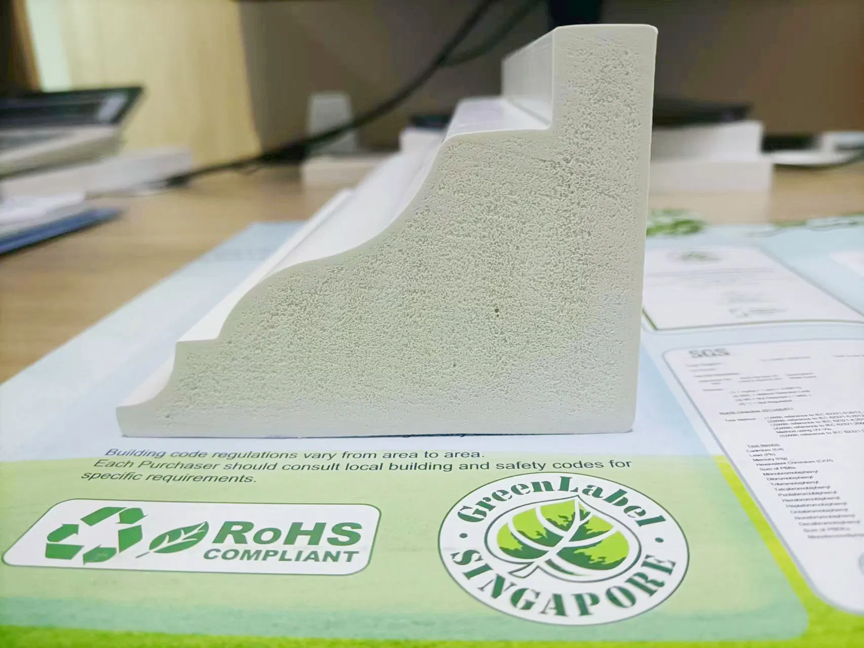 High Density PVC Rams Crown PVC Moulding Exterior Decoration