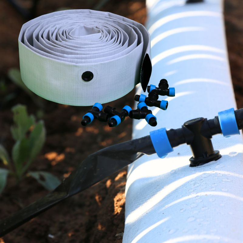 High Pressure Pre-Installed Outlet Lay Flat Belt Main Water Hose Irrigation