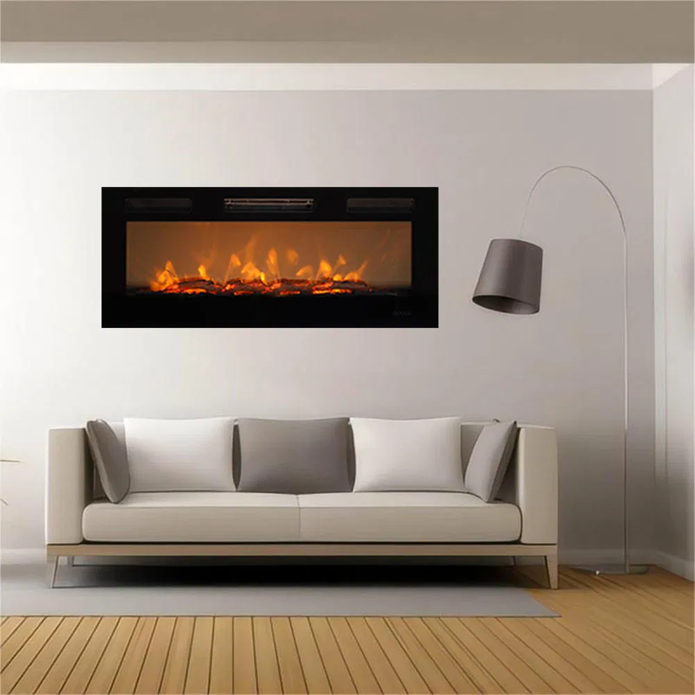 Modern Fashion Design Household Decorative LED Black Electric Fireplace