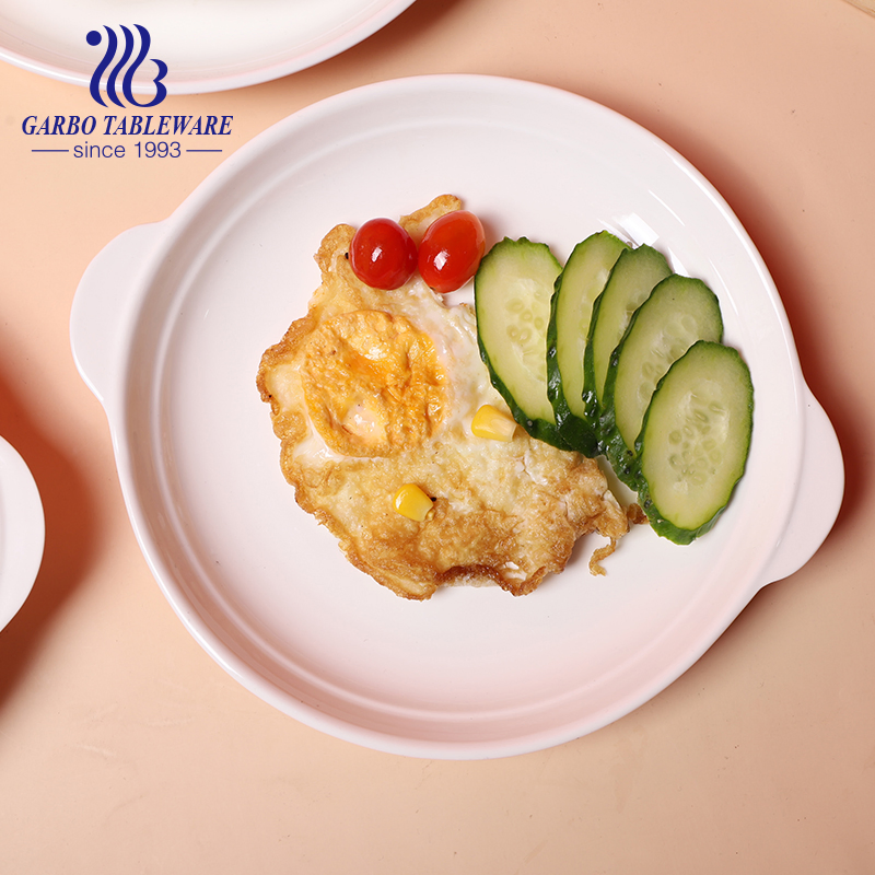 Hotel Use Wholesale Customized White Porcelain Ceramic Dinner Plate Bowl for Table Serving