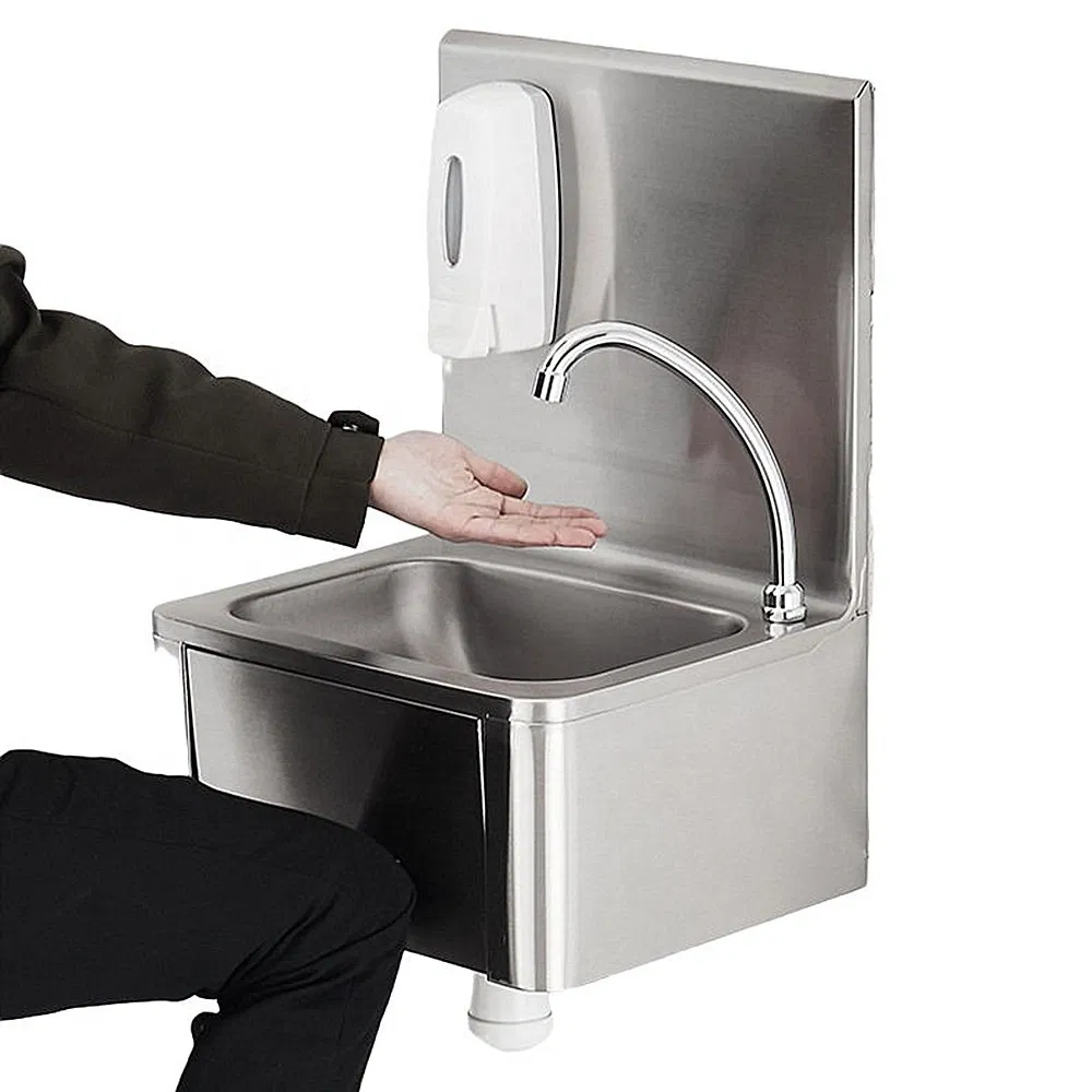 Heavybao High Quality Stainless Steel Knee Operated Wash Basin for Hotel