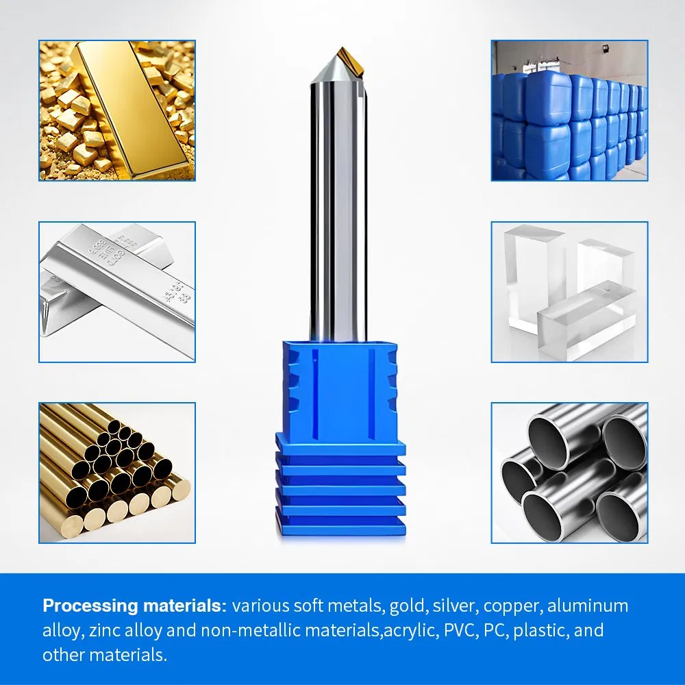 Diamond Milling Cutter Mcd High Gloss Chamfering Polishing Cutter Diamond Milling Tools Mcd Chamfering End Mill