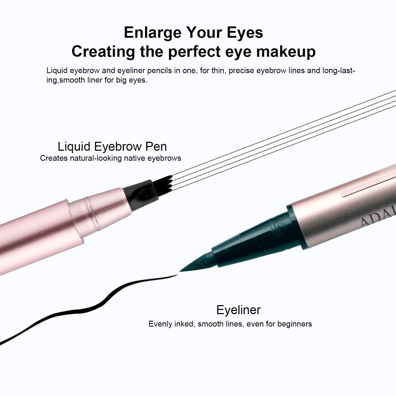 Best Waterproof Smudge Proof Long Lasting Brown Black Liquid Eyebrow Pencil Eyeliner