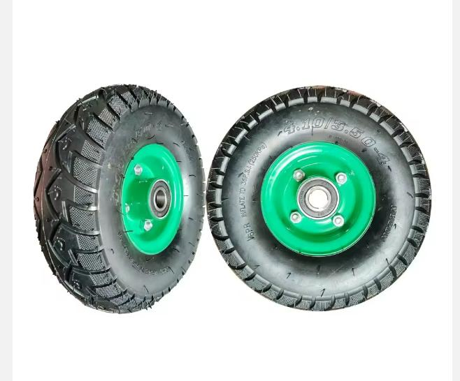 Hand Truck Wheel Puncture-Proof, Solid Rubber, 3.00/3.00-4 20 mm Axle, 160 Kg Load Capacity, Ball Bearings, Spare Wheel PU Tires