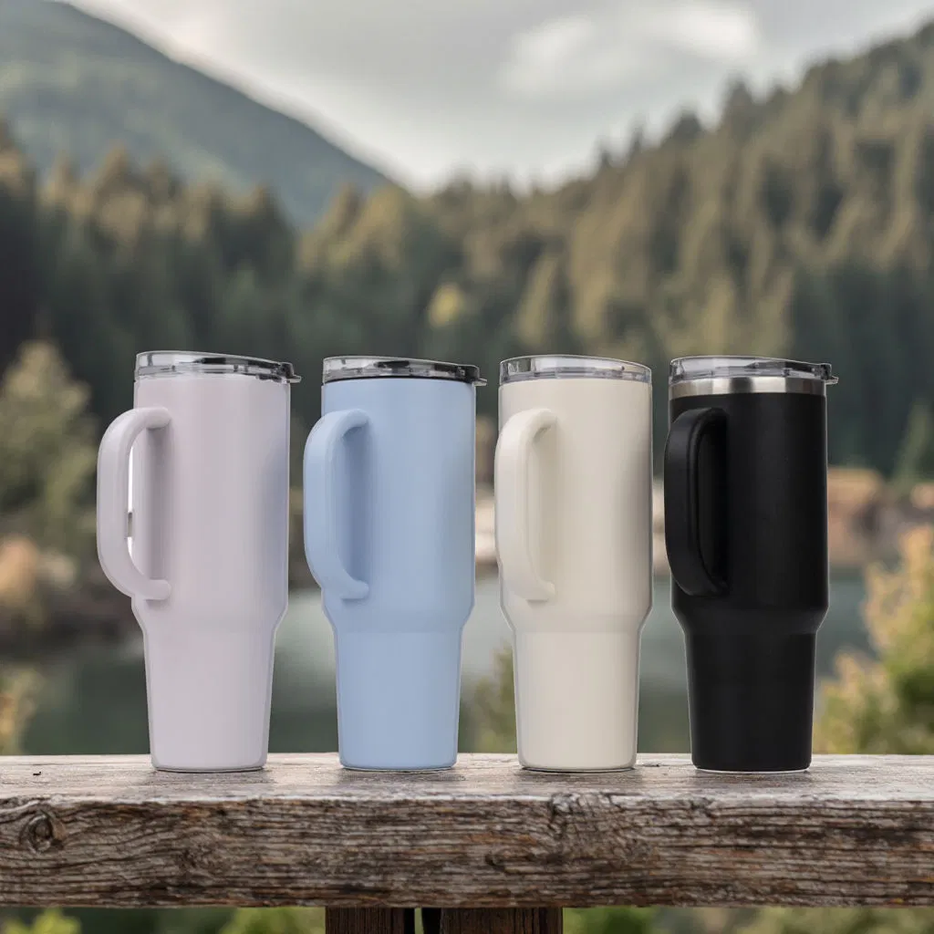 Customize 30oz 40oz Adventure Flowstat Double Wall Stainless Steel Vacuum Insulated Travel Tumbler with Handle