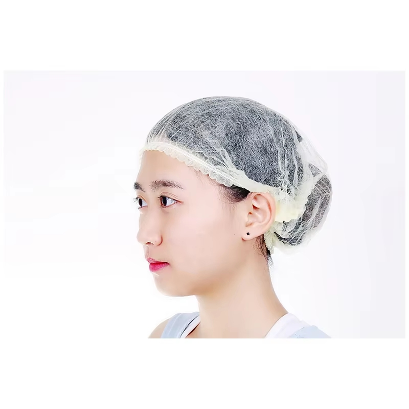 Disposable Mob Cap Non Woven PP Surgical Clip Cap Factory Worker Cap Dust Proof Head Cover