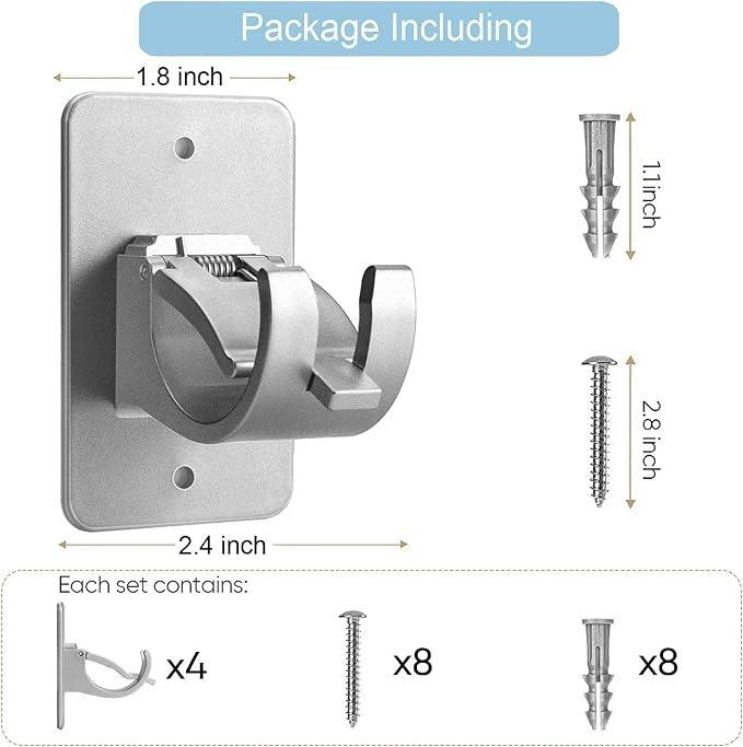Premium Hollow Metal Curtain Rod - Modern Window Poles at Surprise Price Durable & Stylish
