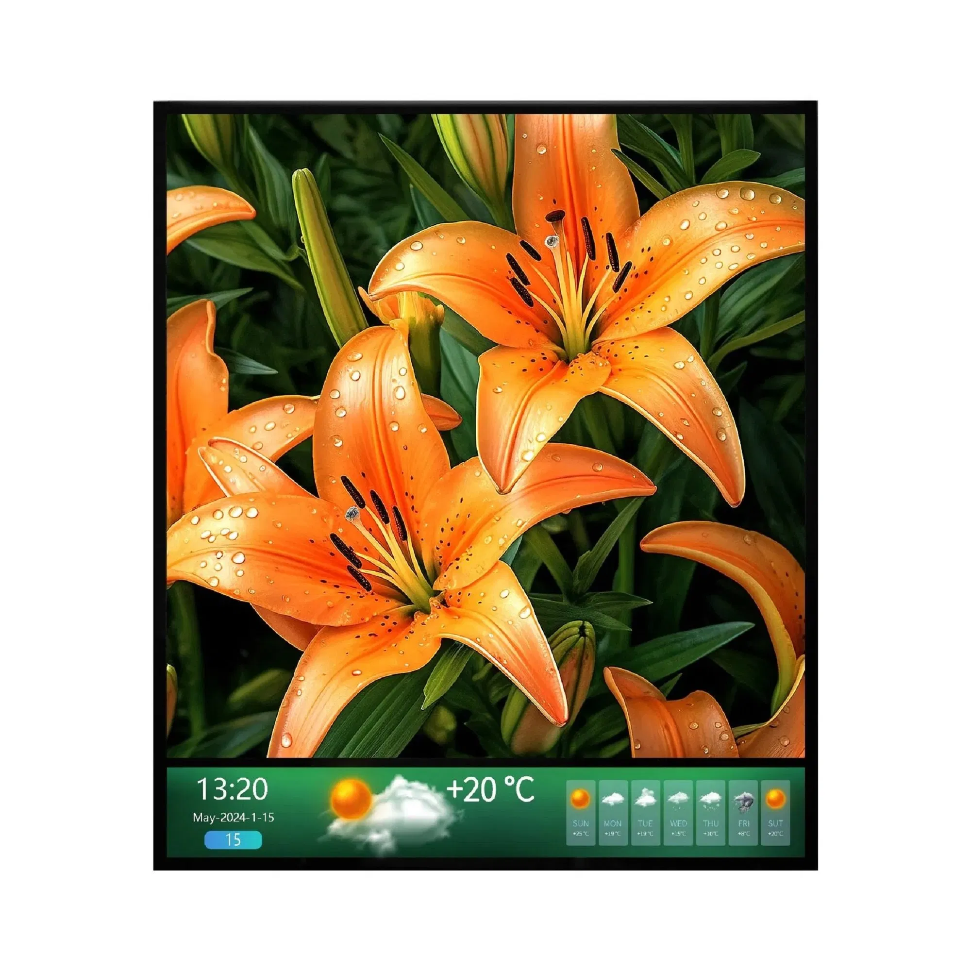 Custom 35.7 Inch Split Screen & Un-Split Screen 4K 8K LCD Display, Square Screen LCD Monitor, Digital Photo Picture Video Signage Frame