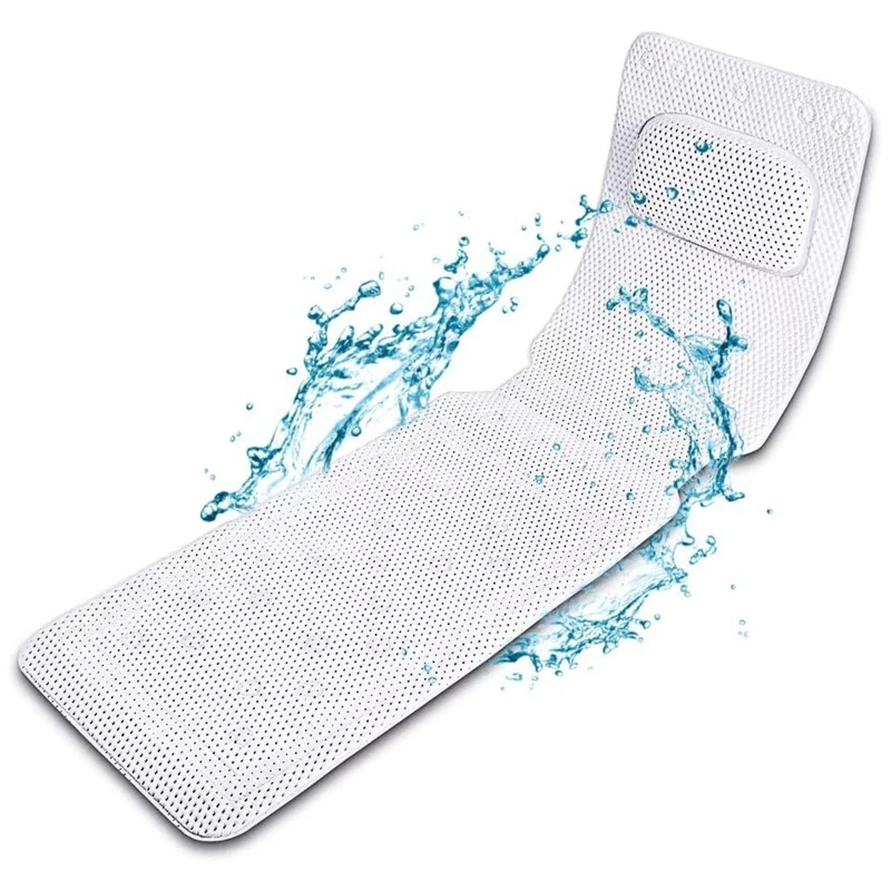 High-Quality Long Soft Full Body Bath Cushion Durable Anti-Slip Anti-Mold Bathtub Pillow