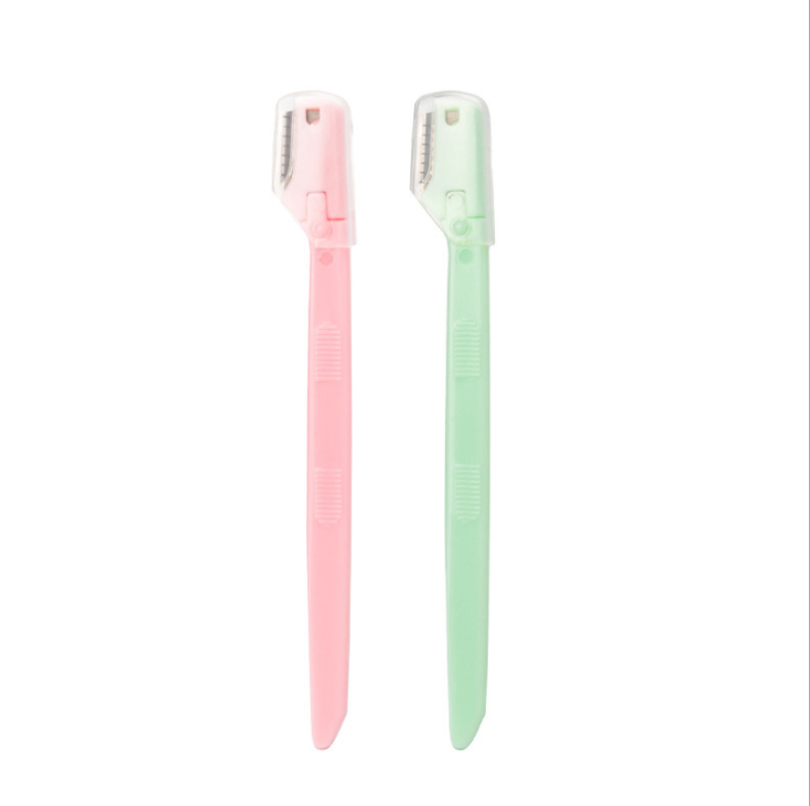 Small Travel Cosmetics Makeup Facial Epilator Trimmer Plastic Mini Eyebrow Razor