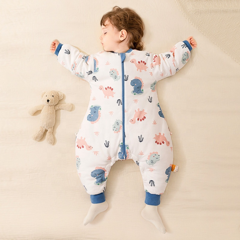 New Arrival Organic Cotton Baby Sleepsuit Constant Temperature Detachable Sleeves High Quality Baby Sleeping Bag