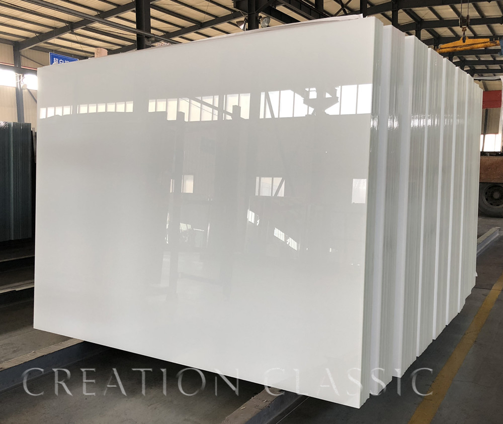 White Painted Low Iron Glass / Painted Glass for Whiteboard