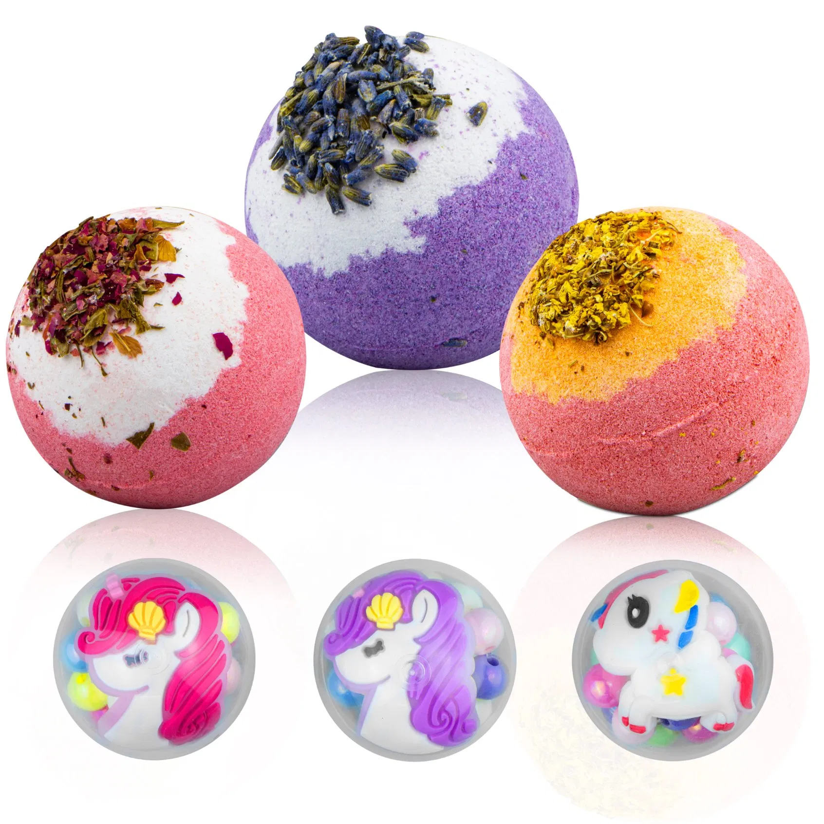 Luxury Colorful Handmade Aromatic Bath Surprise Bath Bomb with Toys Inside