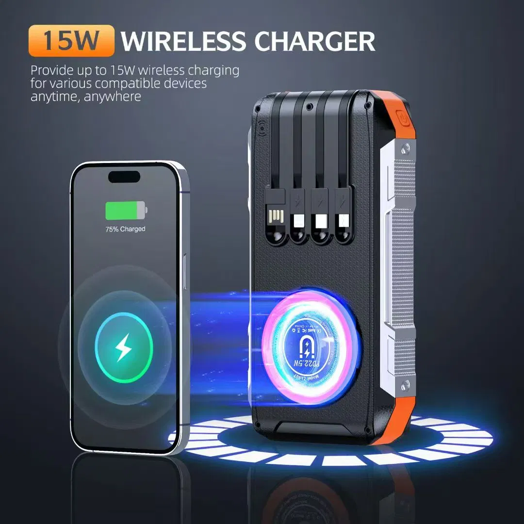 Солнечная павербанк Power Bank с быстрой зарядкой