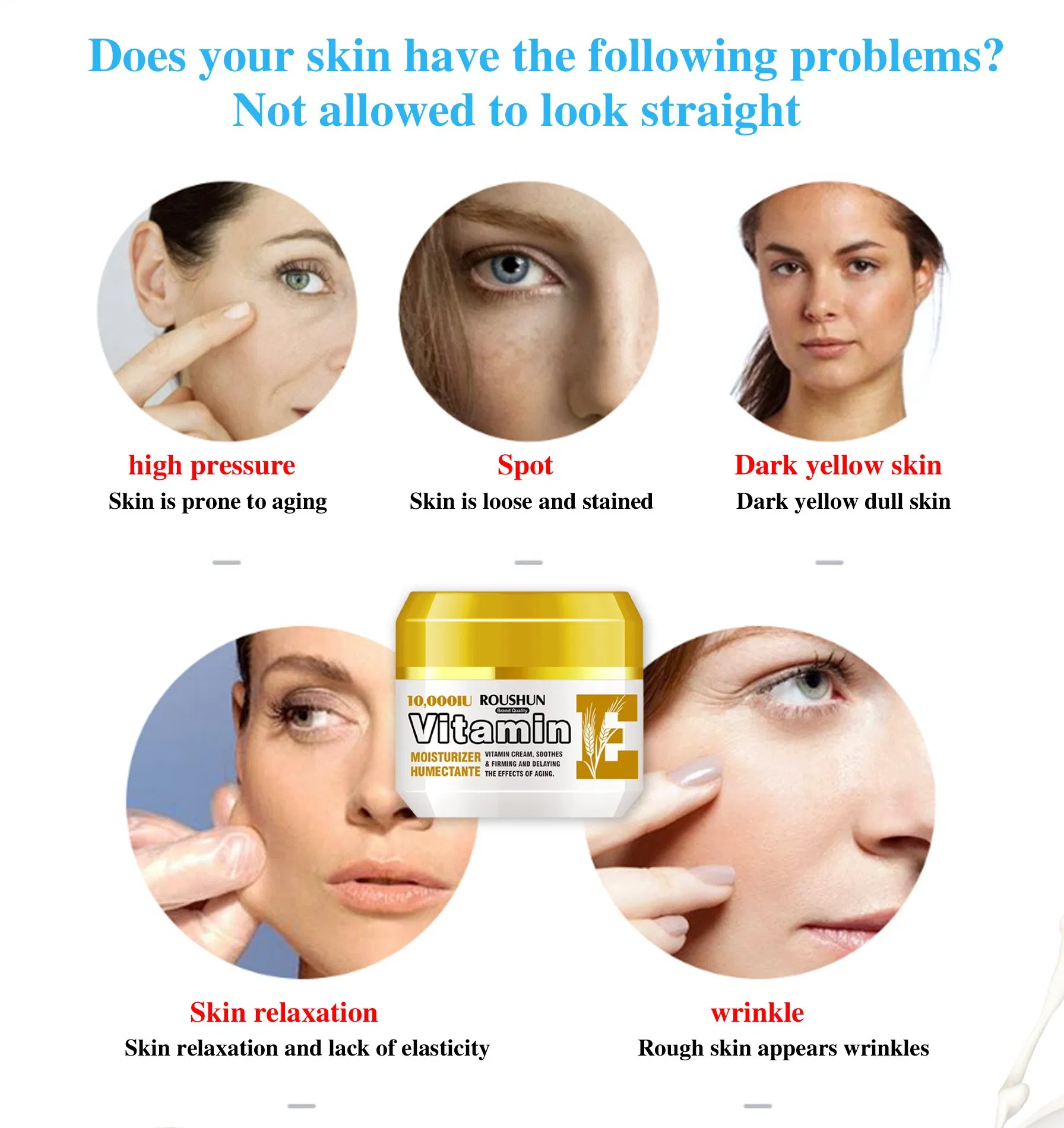 Vitamin E Cream Moisturizer Humectante Soothes & Firming 100ml