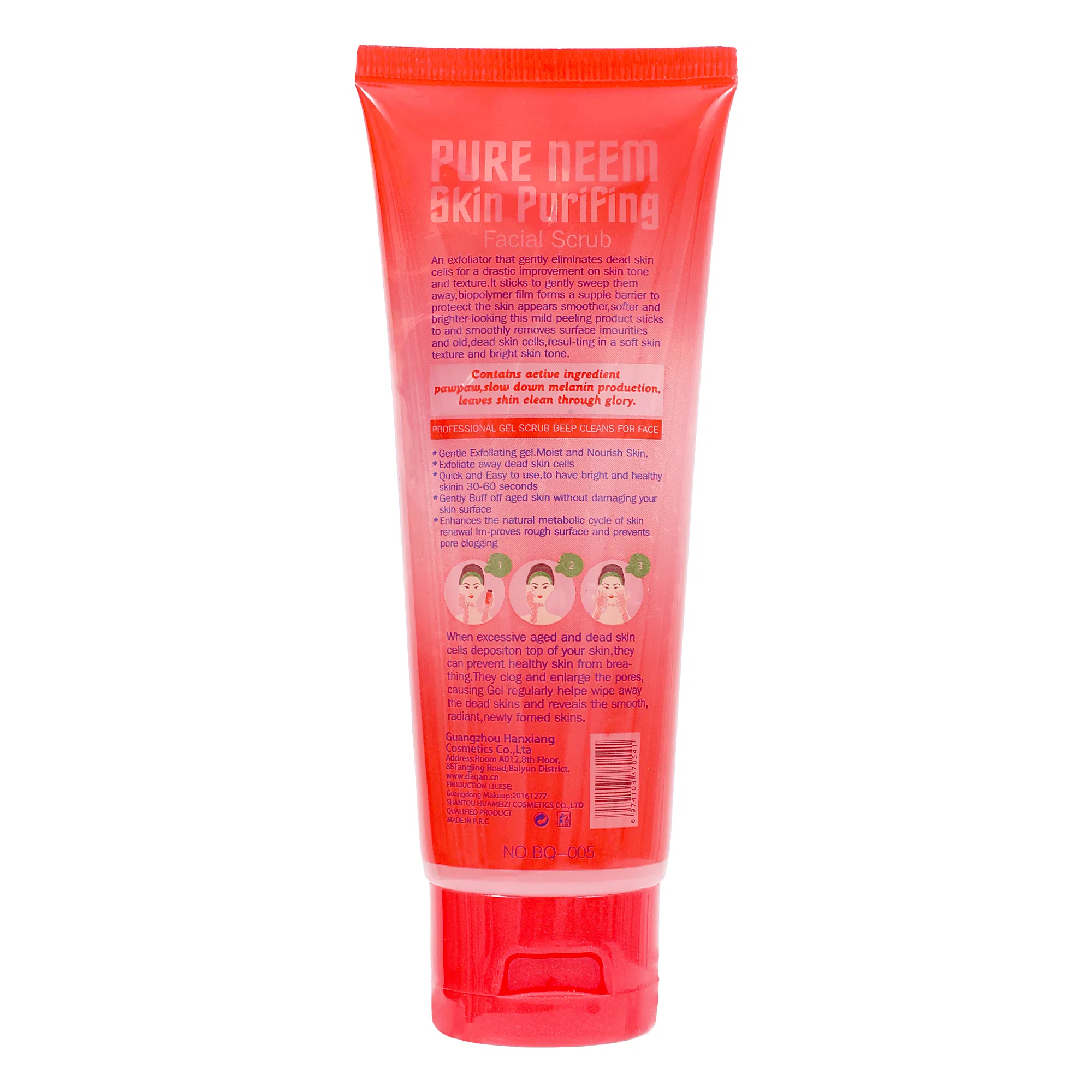 Renewing Hyaluronic Acid Pomegranate Extract Exfoliating Gel Scrub for Women