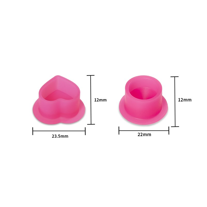 Professional Tattoo Ink Cup Disposable Round Heart Shape Silicone Tattoo Ink Cup
