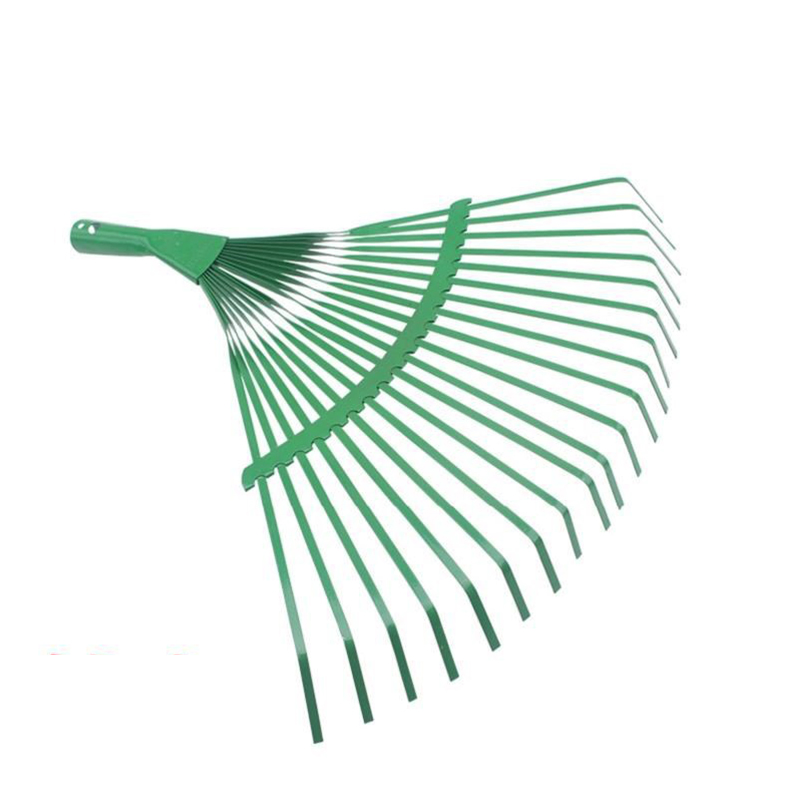 Hautine R004 Type Lawn Rake with 22 Teeth, Green Painted