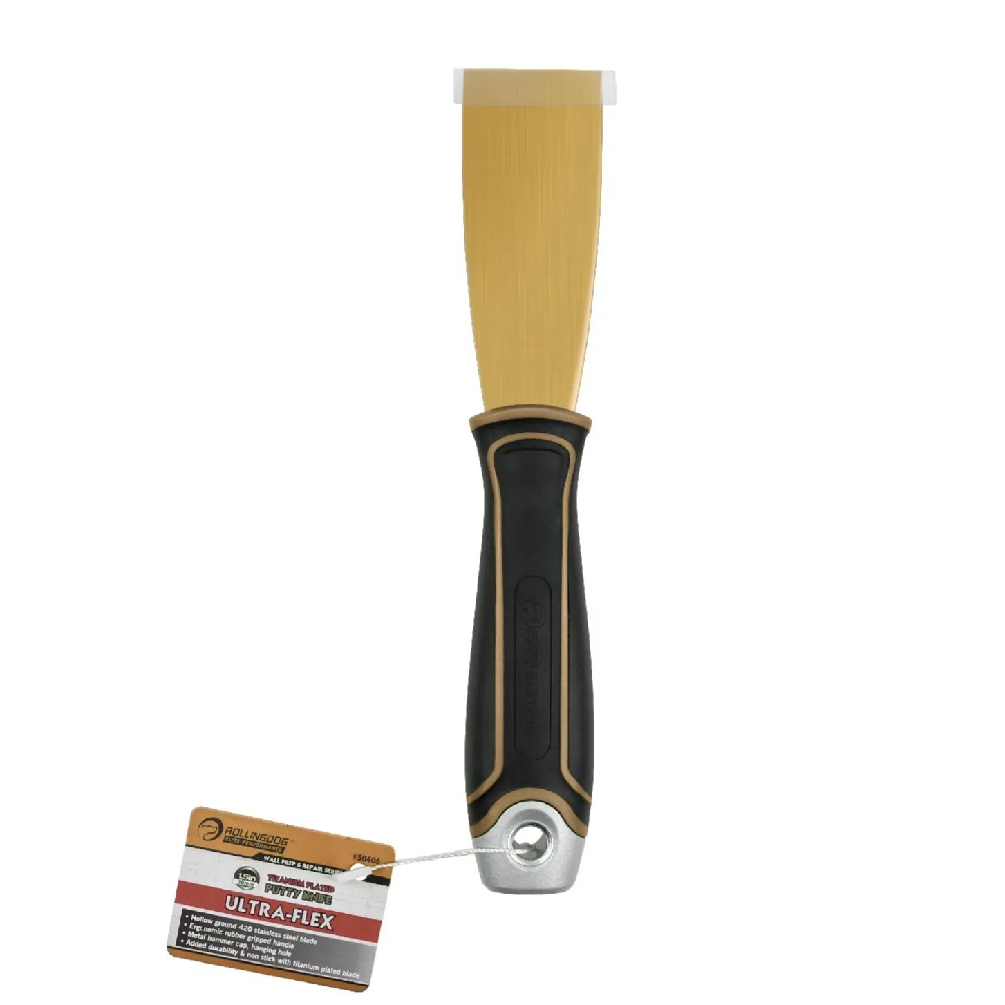 Rolingdog-Elite 50406 Stainless Steel 1.5 Inch Putty Knife Ultra -Flex Non Stick