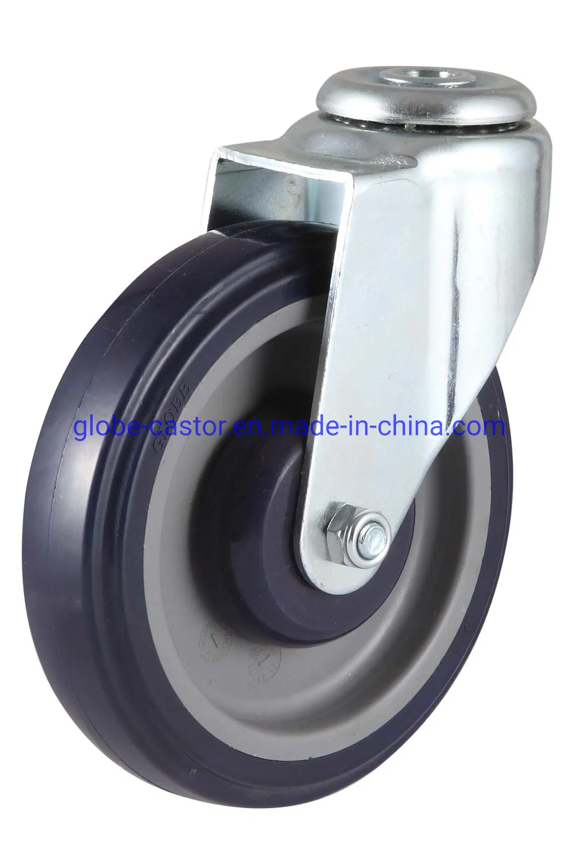 3-5 Inch Medium Light Duty PU/TPR Supermarket Caster /Stem/ Bole Hole Types Trolley Wheel