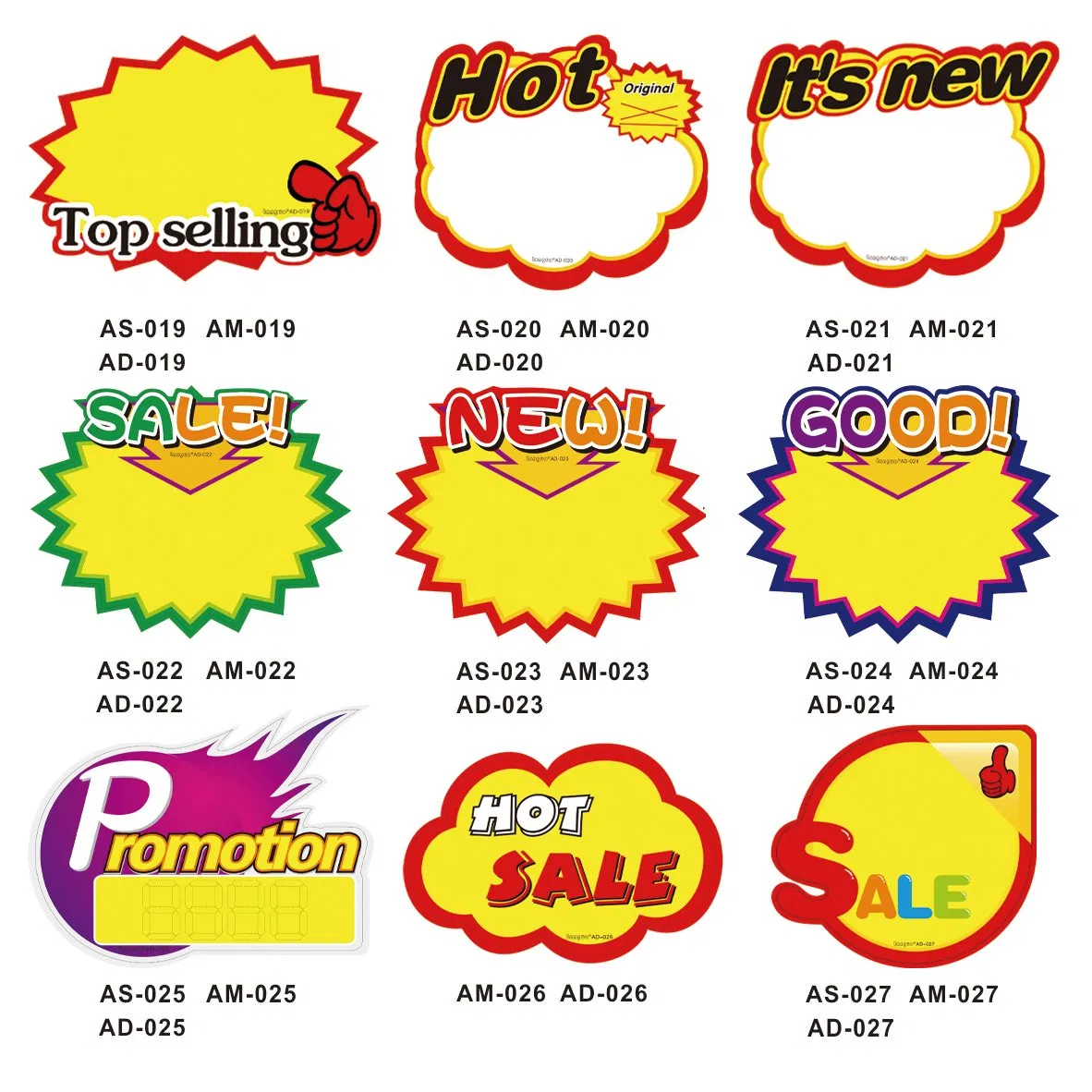 Custom Price Label Pop Paper Advertising Poster for Supermarket Retail Stores