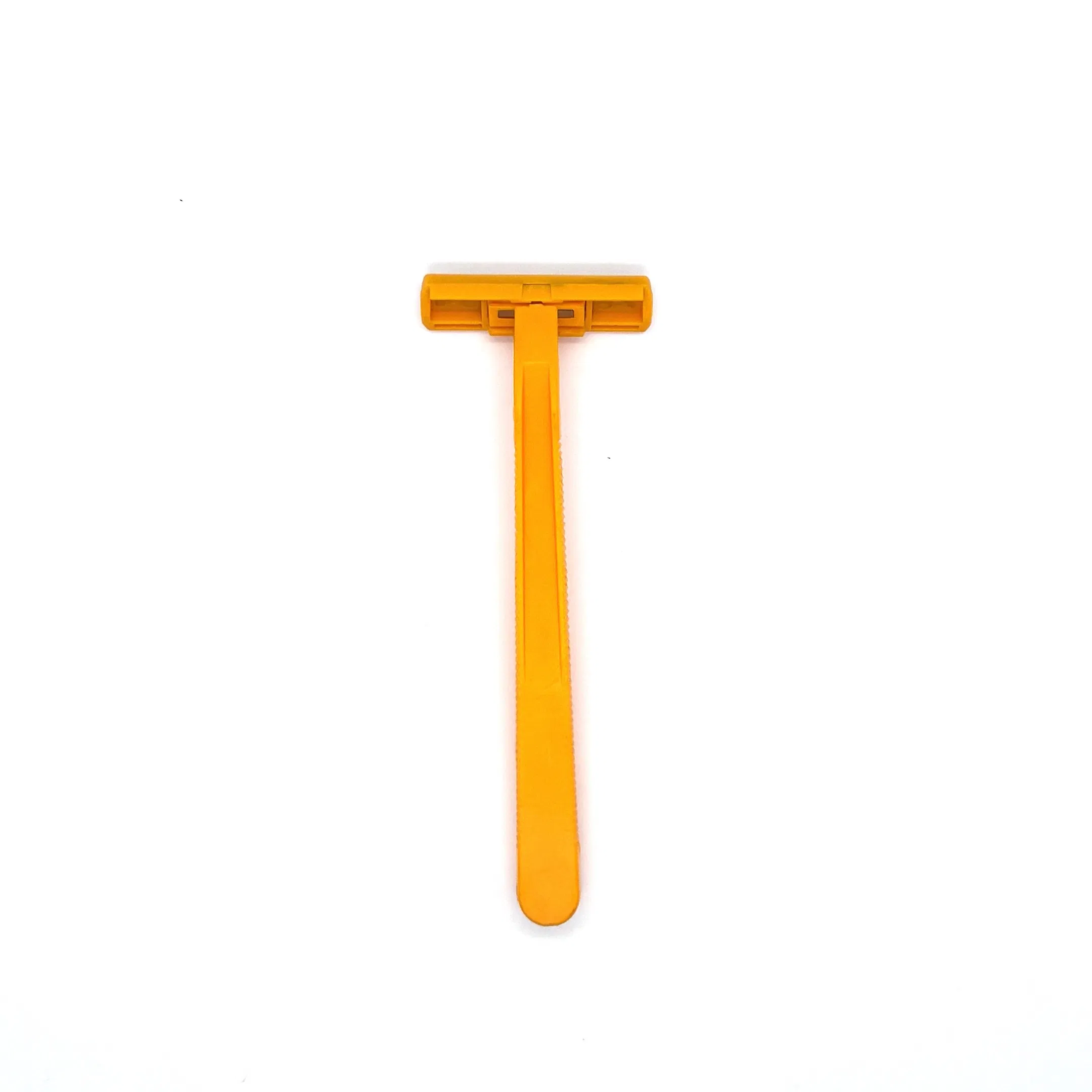 Disposable Hotel Shaving Razor - Orange Plastic Handle with Double-Layer Stainless Steel Blades 06