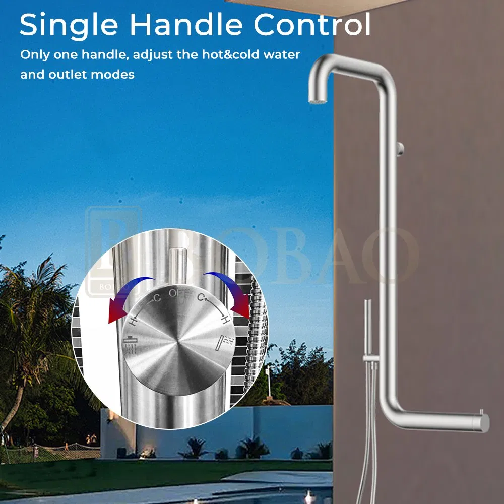 New Arrival Cold Hot Wall Mounted Outdoor Indoor Faucet Outdoor Summer Shower