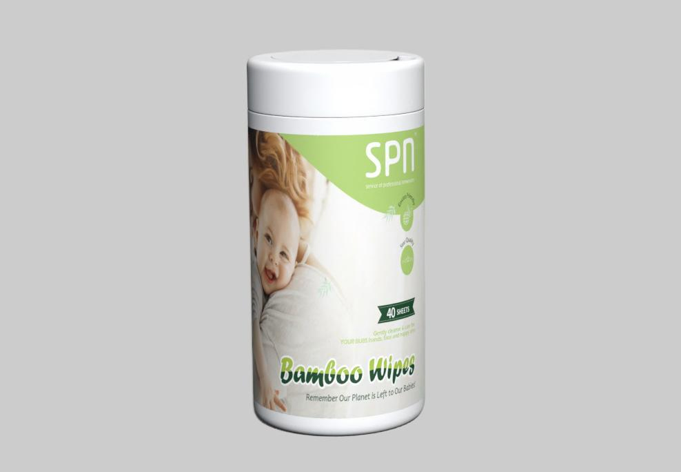 Spn Private Label Biodegradable Wet Tissue Baby Wet Wipe Baby Care Items Cleaning Hand Lip Mouth Disposable Flushable Products Cloth OEM ODM Water Baby Tissue