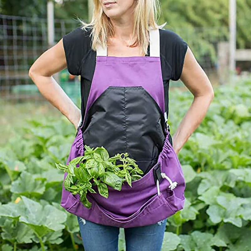 Large Pocket Oxford Apron: Fruit Picking, Quick Release, Tool Backpack, Wholesale
