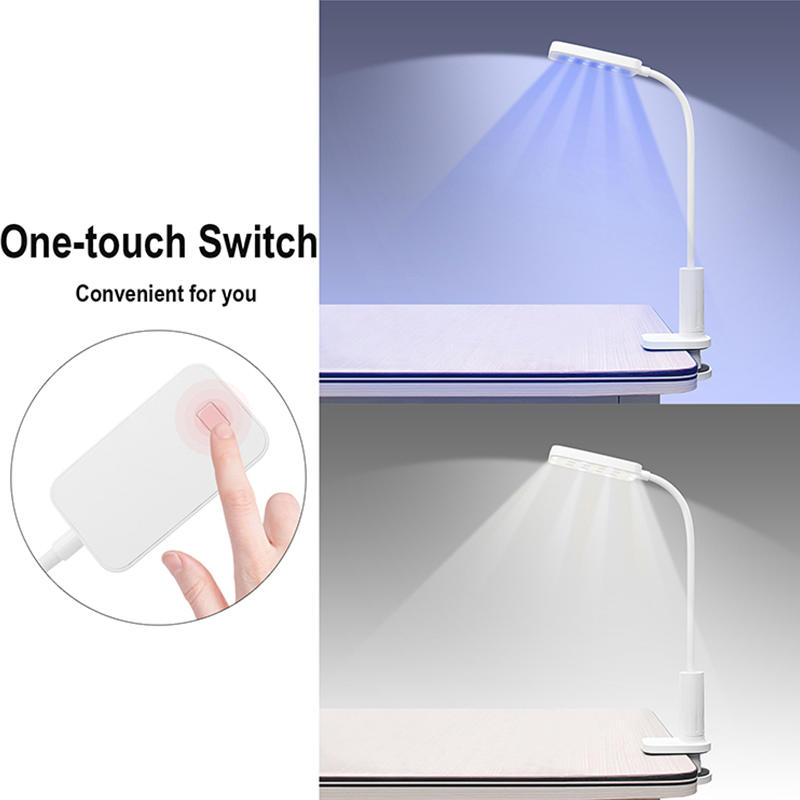 Portable UV LED Nail Lamp with Gooseneck and Clamp, Flash Cure Gel Dryer for UV Gel Nails Polish Curing