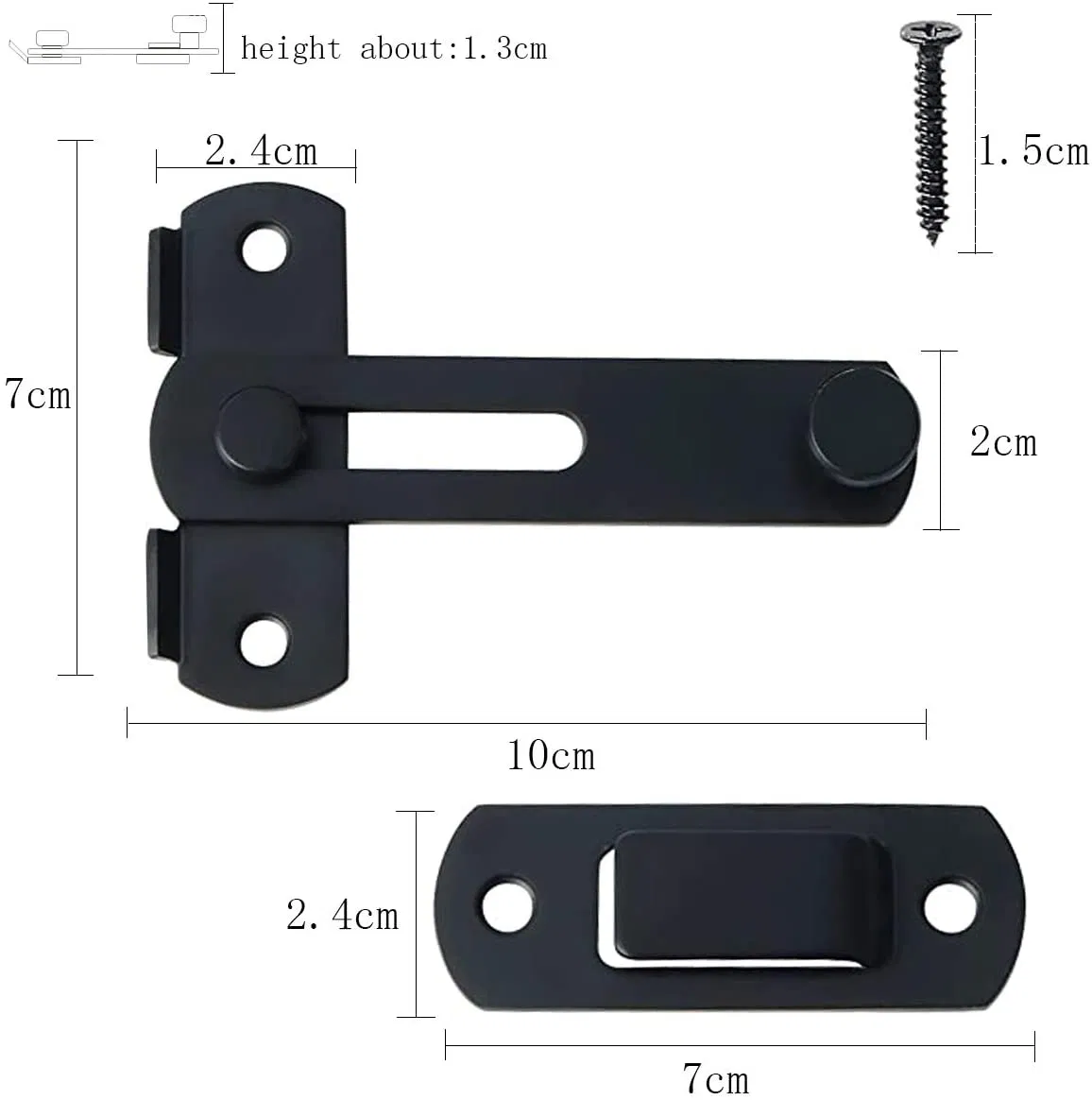 Small Stainless Steel Door Lock Flip Lock Safety Door Bolt