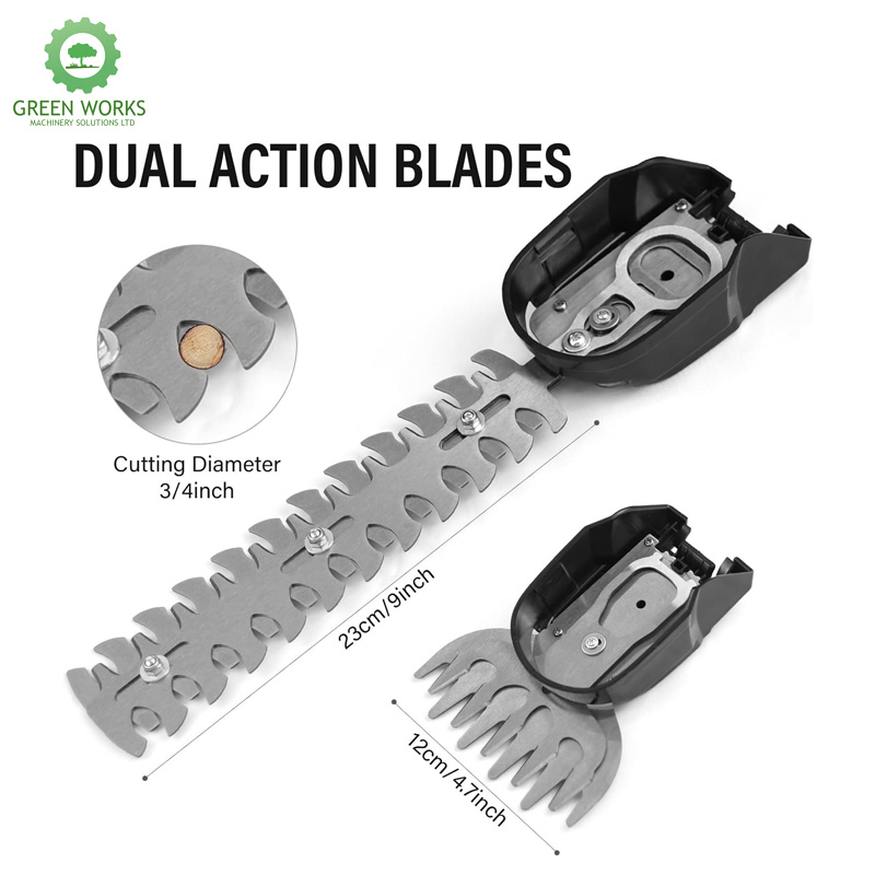 Mini Lithium Battery Garden Grass Electric Hedge Trimmer for Greenbelt Shrub Weed Pruning