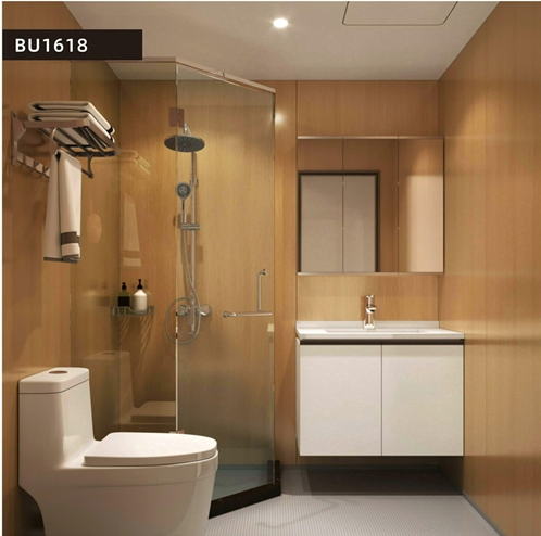 Durable FRP SMC Molded Anti-Mold Easy-Install Eco-Friendly Prefabricated Integrated Bathroom