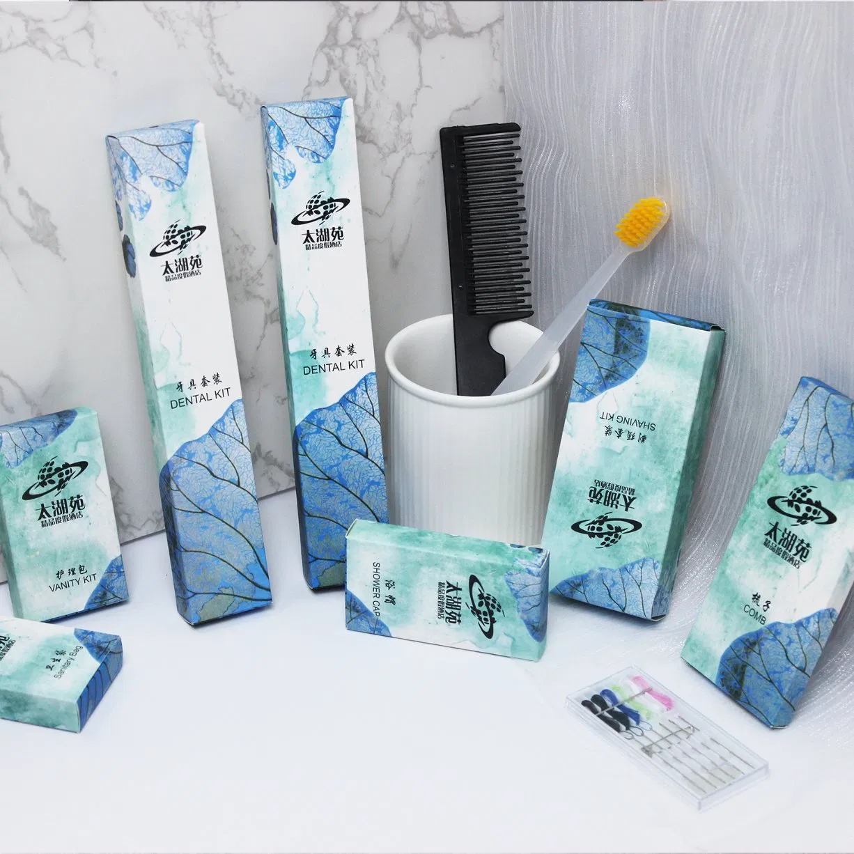 Hotel Use Disposable Toothbrush and Toothpaste Inside Premium Hotel Amenities Toiletries Set 01
