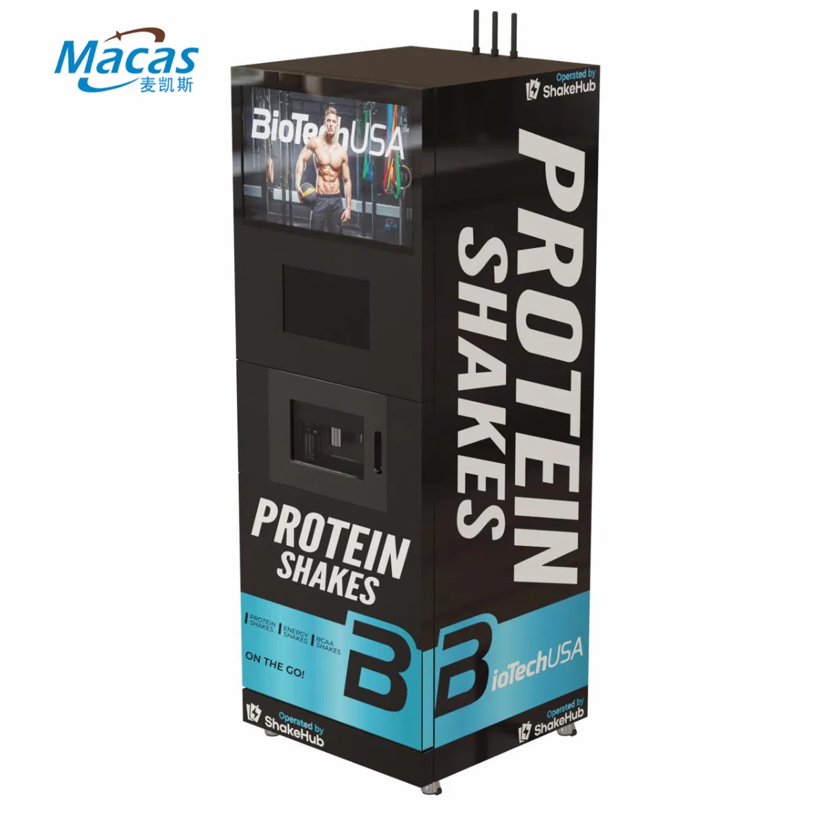High Tech Automated Fresh Protein Powder Mixing Station Vending Machine with Mobile APP
