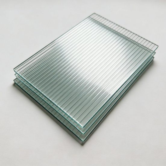 Bathroom Partition Glass with Fluted Patterned Glass for High Transparency and Privacy