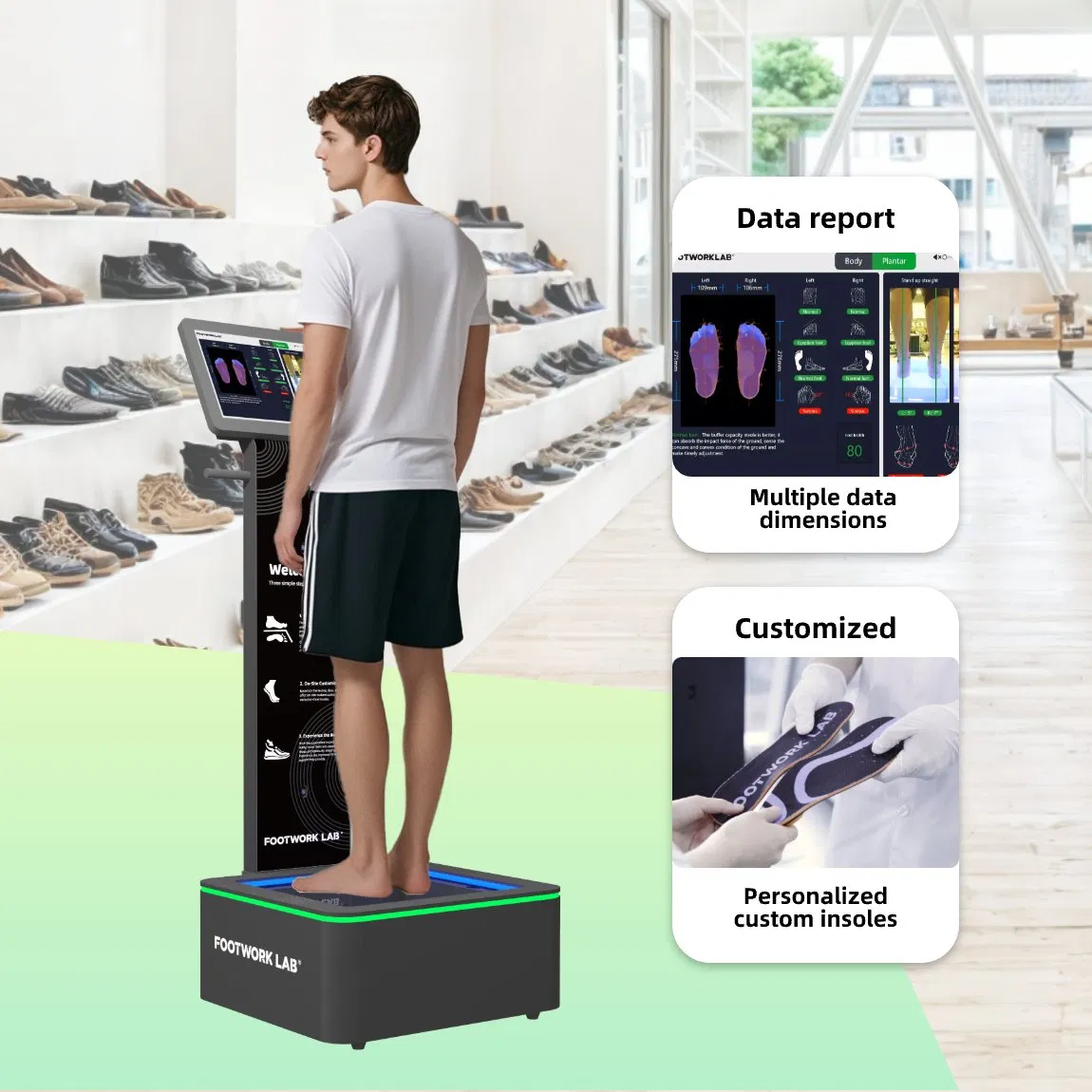 Custom Orthotic Foot Scanner Insole Machine Foot Clinic Podoscanner