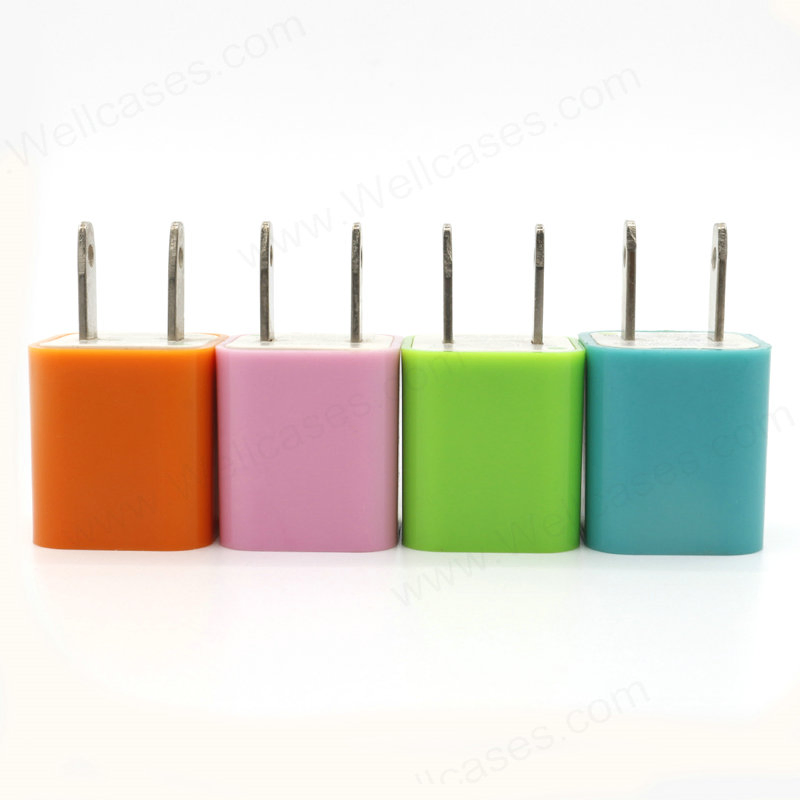 5V 500mA Us Plug Mini Travel Power Adapter/ Wall Charger for iPhone/Samsung Series