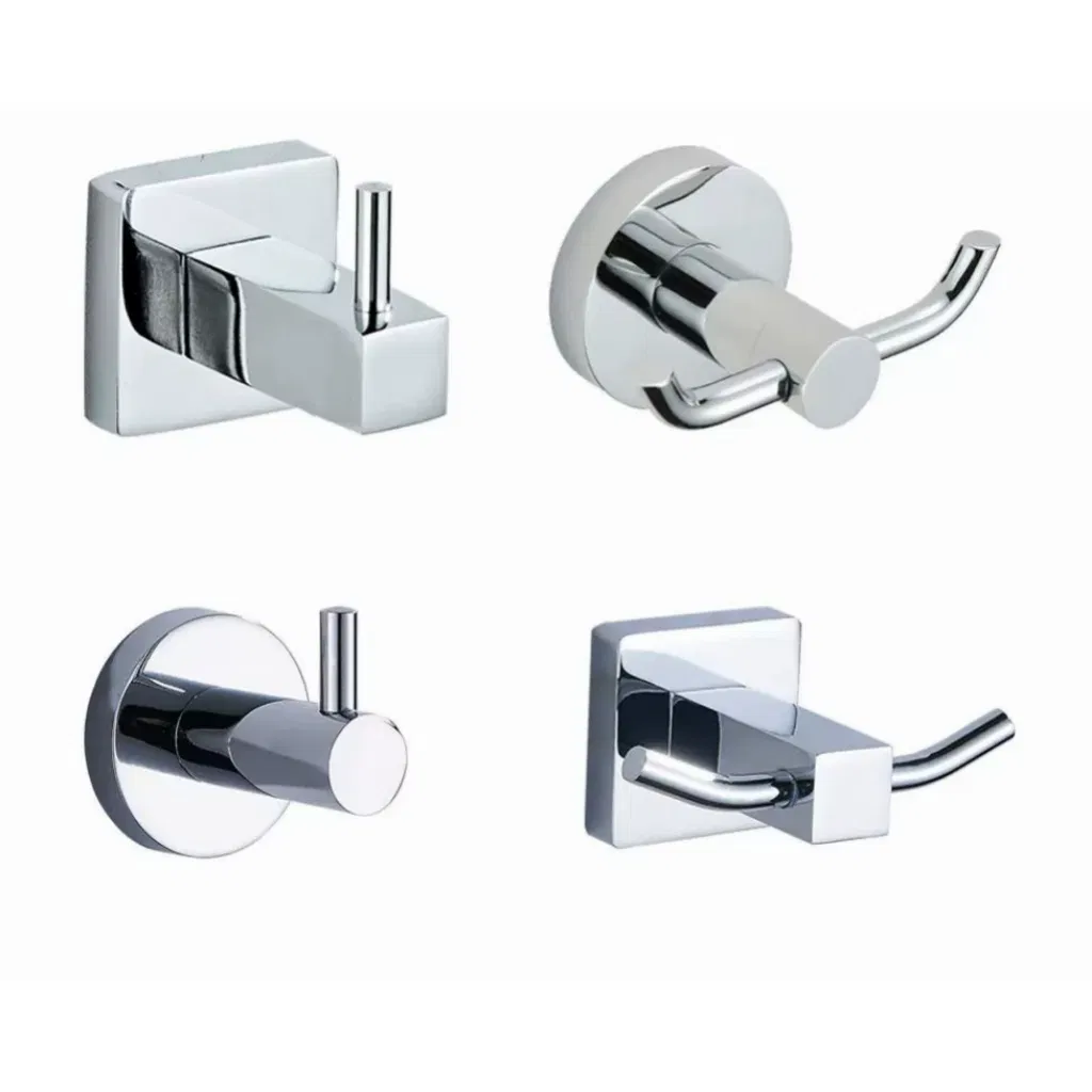 Durable Polished Bathroom Hook for Hanging Towels and Clothes