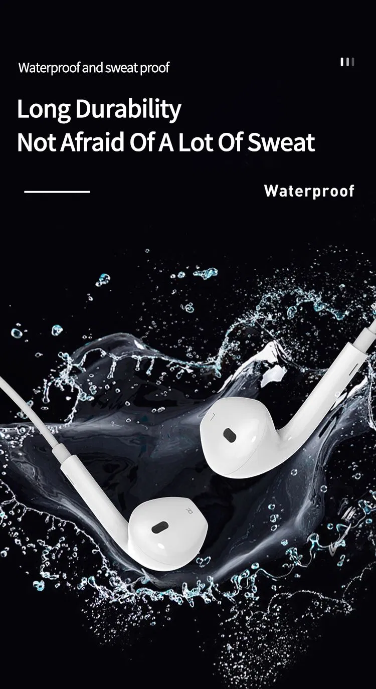 Earpods with Lightning Connector Appl Earphone 7 Generation Earphone Genuine Flat Head Earphone Cable
