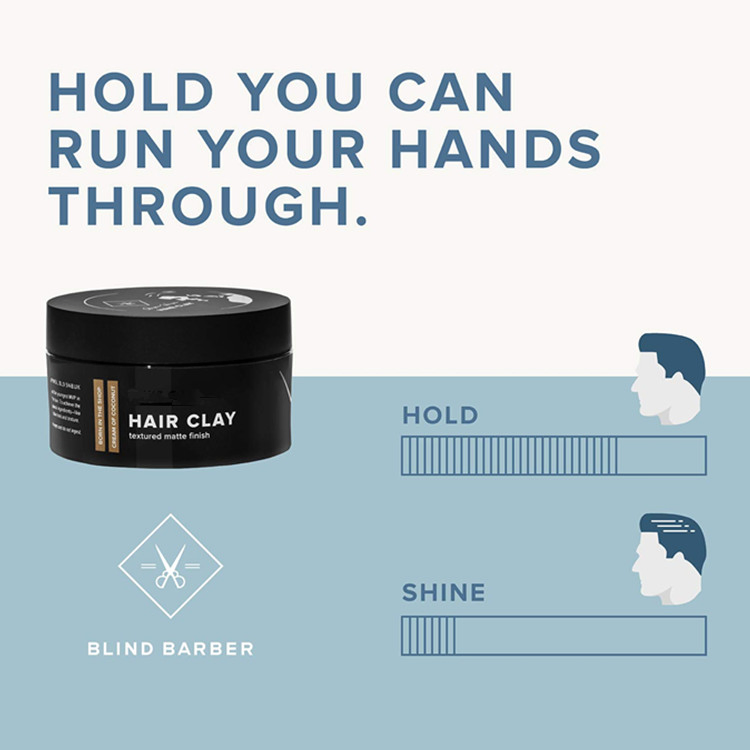 Private Label Strong Hold Matte Finish Hair Clay Styling Paste for Men