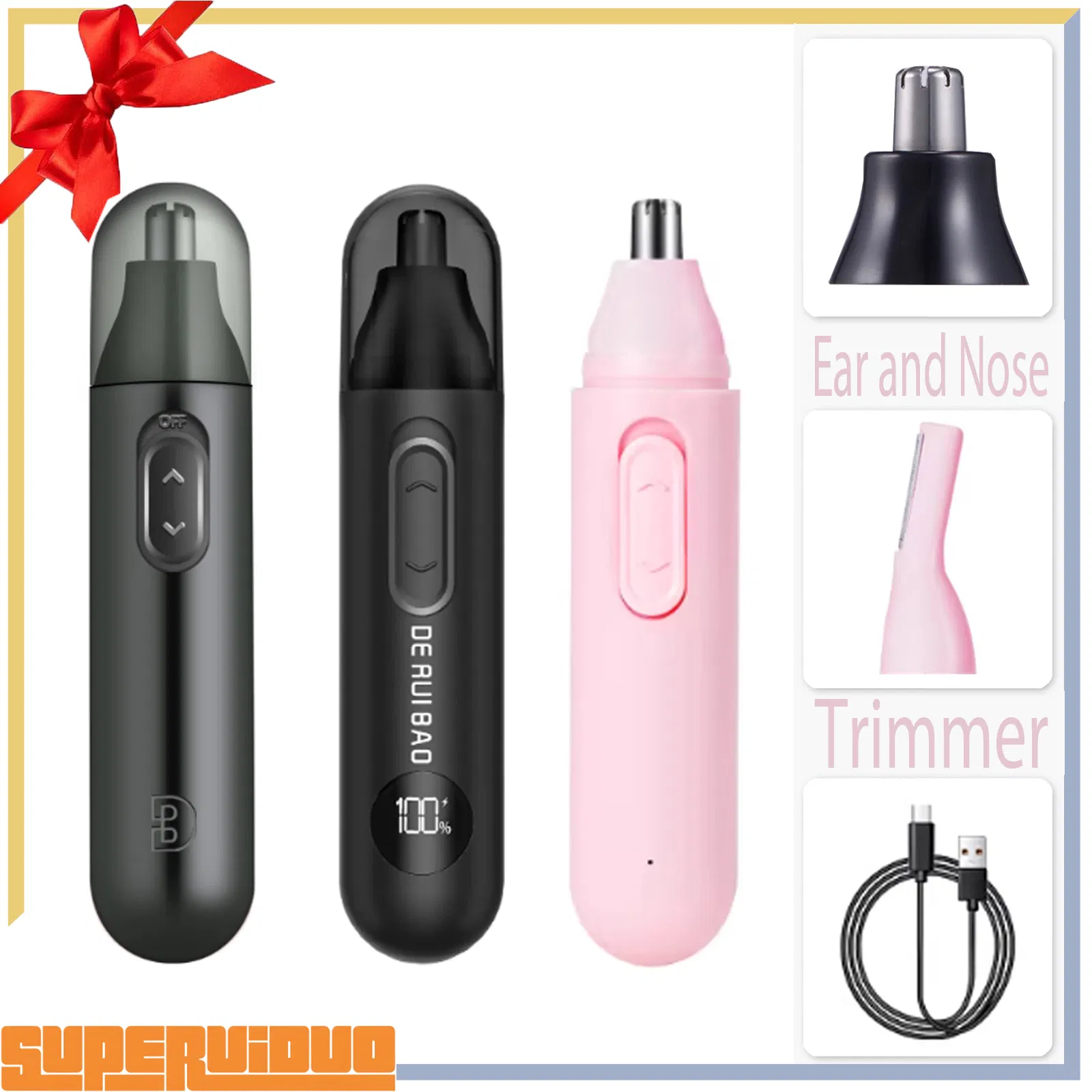 Safe Contact Nasal Cavity Protection Nose Hair Trimmer