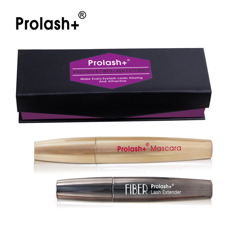 OEM Qbeka Best Effect Prolash+ 3D Fiber Lash Mascara for Eyelash Growth and Thicker Gel & Dry Fiber Formula 2 Tubes Makeup