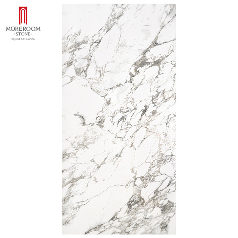 Italian Shower Wall Panel Arabescato White Marble Big Tile Porcelain 3600